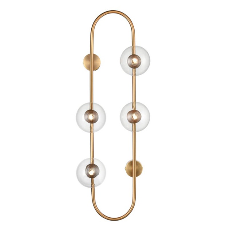 Бра HOOP WALL Lamp Gold Transparent 4 Золотой Прозрачное Стекло Бра HOOP WALL Lamp Gold Transparent 4 Золотой Прозрачное Стекло в Костроме | Loft Concept