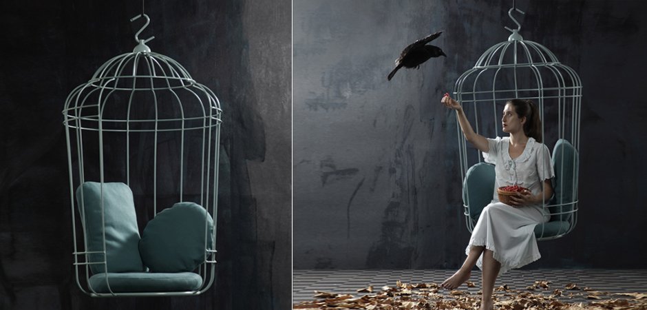 Подвесное кресло "клетка" Swing chair Cage Подвесное кресло "клетка" Swing chair Cage - Loft-Concept в Костроме