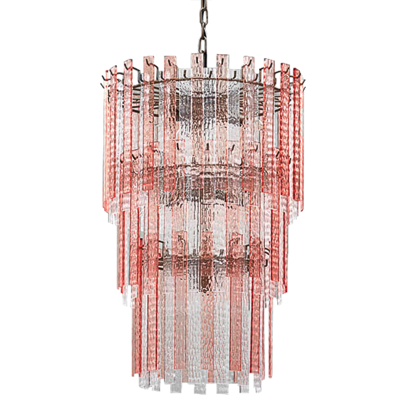 Люстра Victoire Chandeliers Хром Прозрачный Малиновый (Crimson) Люстра Victoire Chandeliers Хром Прозрачный Малиновый (Crimson) в Костроме | Loft Concept