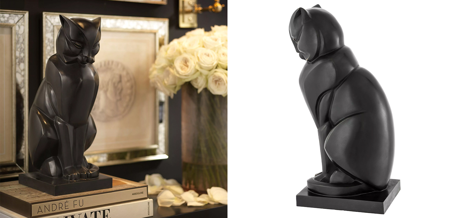 Декоративная статуэтка Eichholtz Cat Art Deco - фото