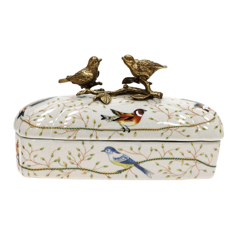Шкатулка Bronze and Color Birds Box Мульти Бронза Шкатулка Bronze and Color Birds Box Мульти Бронза в Костроме | Loft Concept