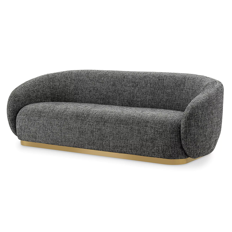 Диван Eichholtz Sofa Brice Rocat Black Черный Серый Латунь Диван Eichholtz Sofa Brice Rocat Black Черный Серый Латунь в Костроме | Loft Concept