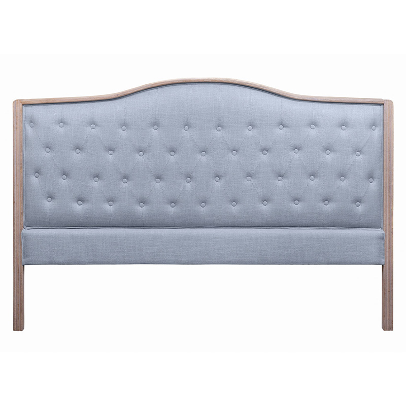 Изголовье кровати серое с мягкой обивкой из рогожки Agatha Headboard Серый Коричневый Изголовье кровати серое с мягкой обивкой из рогожки Agatha Headboard Серый Коричневый в Костроме | Loft Concept