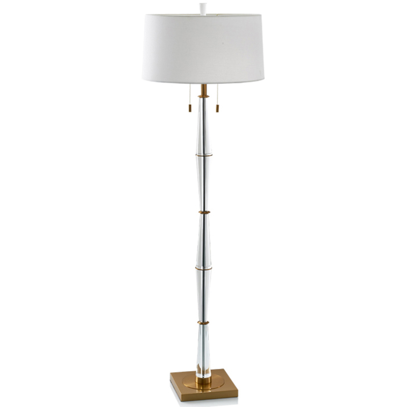 Торшер Transparent Atlant Floor Lamp Прозрачный Белый Латунь в Костроме | Loft Concept 