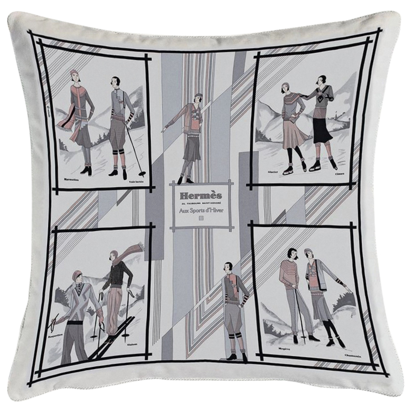 Декоративная подушка Hermes 139 Серый Декоративная подушка Hermes 139 Серый в Костроме | Loft Concept