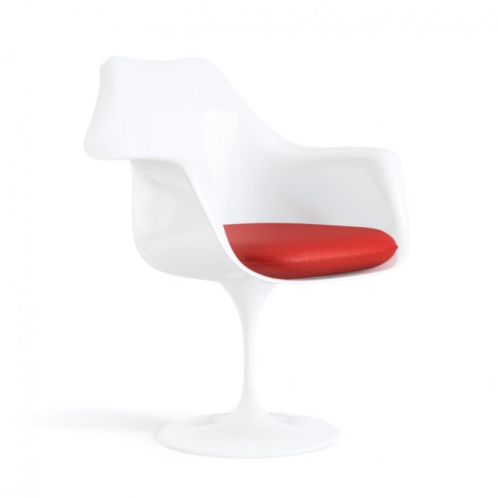 Стул Tulip Arm Chair Красный Белый Черный Стул Tulip Arm Chair Красный Белый Черный в Костроме | Loft Concept