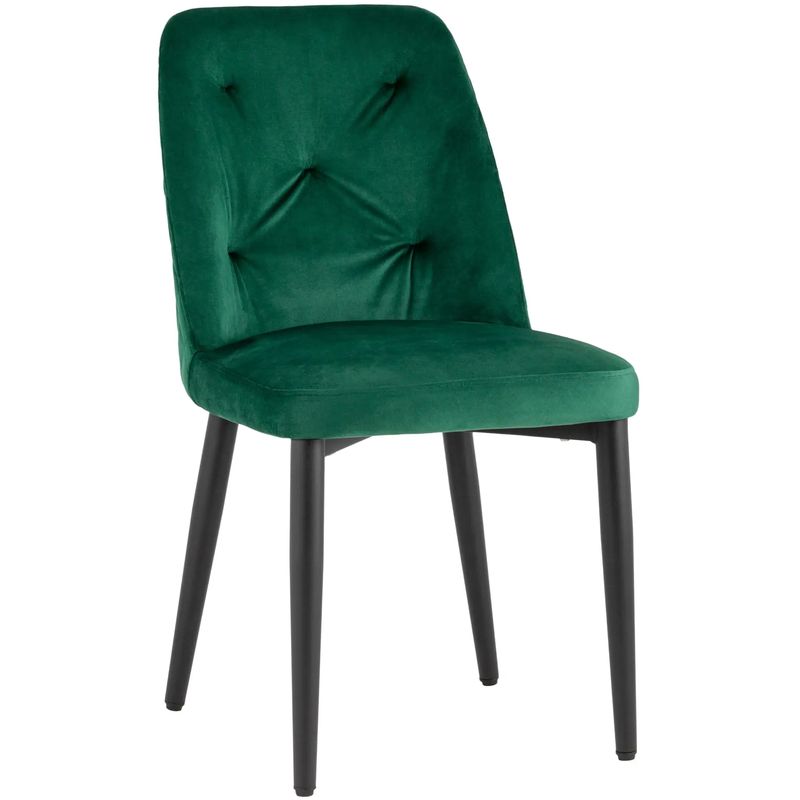 Стул Emma Chair Зеленый Велюр Зеленый Черный Стул Emma Chair Зеленый Велюр Зеленый Черный в Костроме | Loft Concept