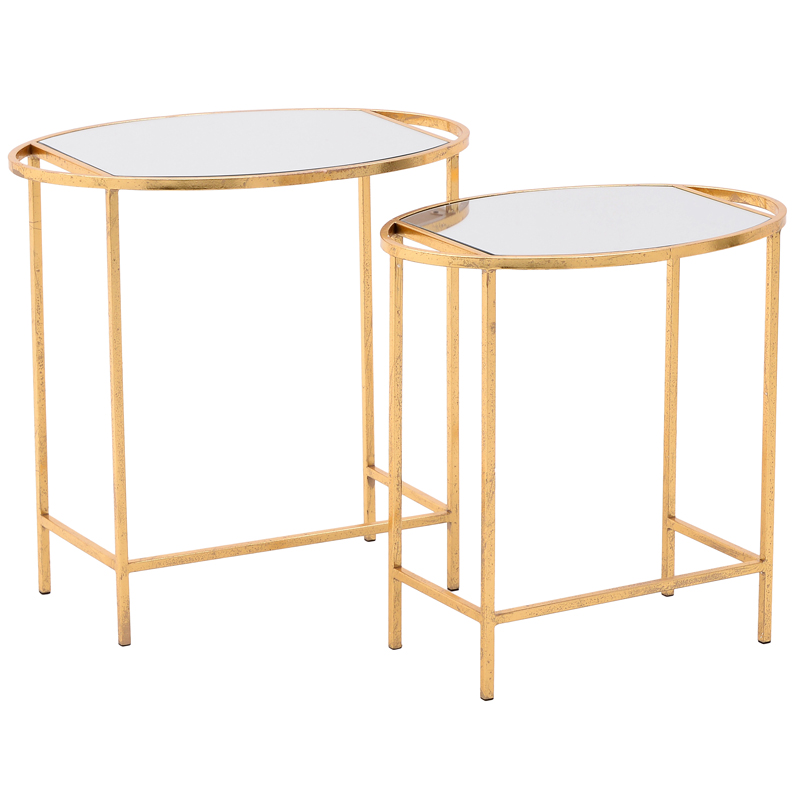 Комплект приставных столов Neria Table Винтажное Светлое Золото Комплект приставных столов Neria Table Винтажное Светлое Золото в Костроме | Loft Concept