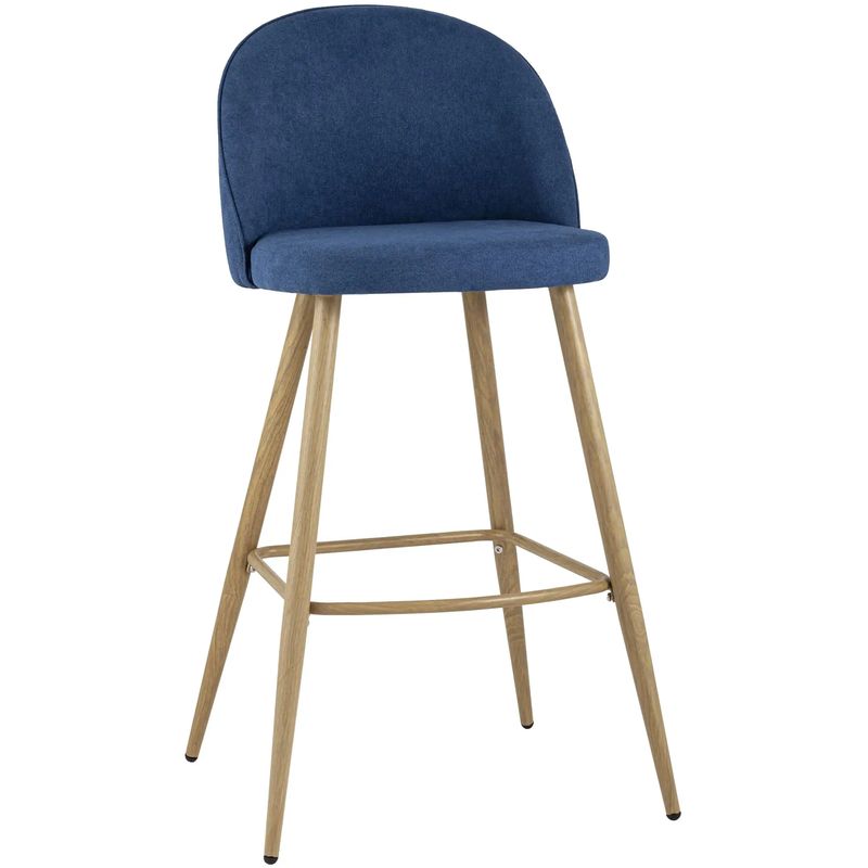 Барный Стул Miruna Chair Синий Шенилл Синий Древесина Барный Стул Miruna Chair Синий Шенилл Синий Древесина в Костроме | Loft Concept