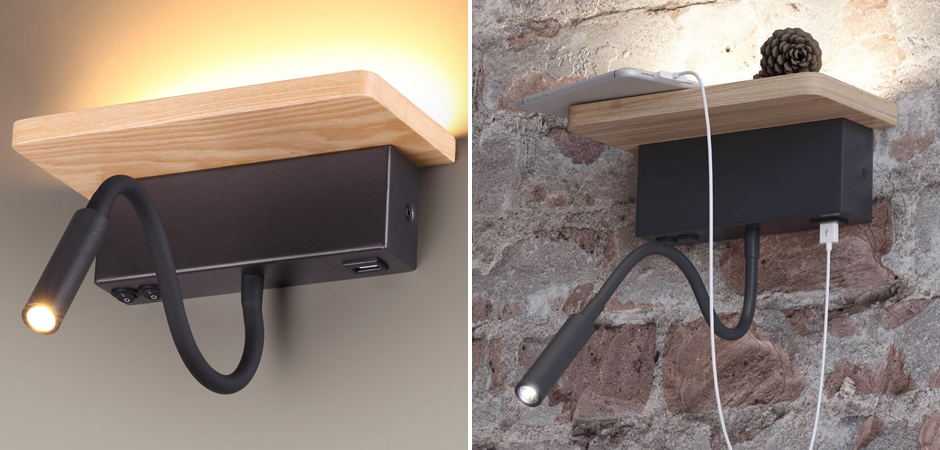 Бра Shirk Черное с USB входом Бра Shirk Черное с USB входом - Loft-Concept в Костроме
