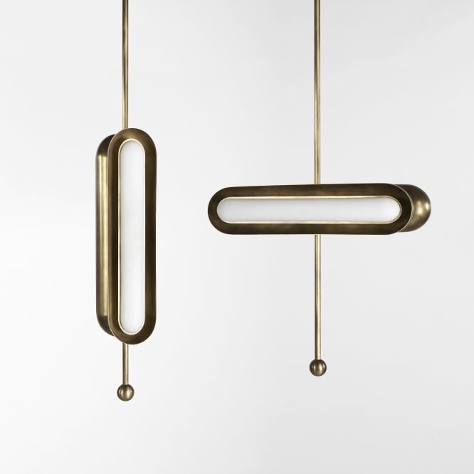 Подвесной светильник CIRCUIT PENDANT HORIZONTAL & VERTICAL Золотой Белый Подвесной светильник CIRCUIT PENDANT HORIZONTAL & VERTICAL Золотой Белый в Костроме | Loft Concept