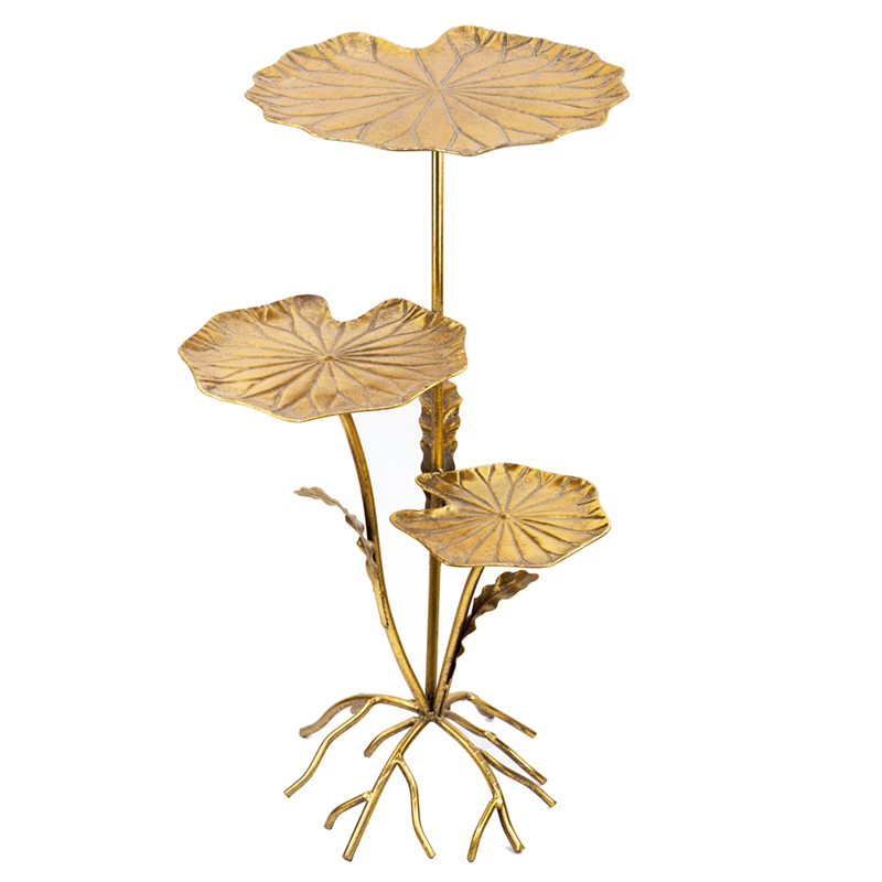 Приставной стол Lily Leaves Side Table Золотой Приставной стол Lily Leaves Side Table Золотой в Костроме | Loft Concept