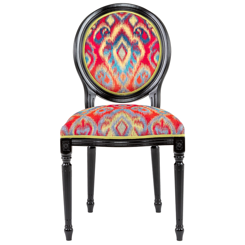 Стул Ikat Pattern Черный Черный Красный Мульти в Костроме | Loft Concept 