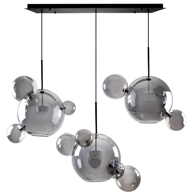 Люстра Giopato & Coombes Linear Chandelier Bubble smoky Дымчатый (Smoke) Люстра Giopato & Coombes Linear Chandelier Bubble smoky Дымчатый (Smoke) в Костроме | Loft Concept