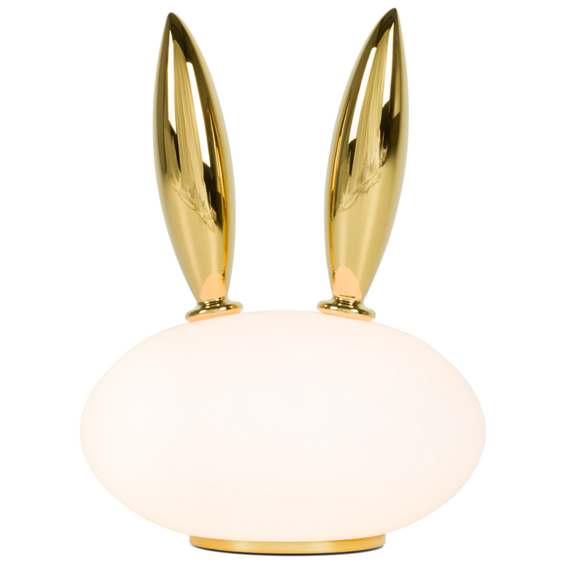 Настольная лампа Moooi Pet Light PURR кролик Белое матовое стекло Глянцевое золото Настольная лампа Moooi Pet Light PURR кролик Белое матовое стекло Глянцевое золото в Костроме | Loft Concept