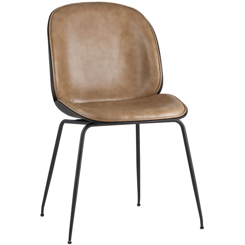 Стул Винтажная Коричневая Экокожа Vendramin Chair Коричневый винтаж Черный Стул Винтажная Коричневая Экокожа Vendramin Chair Коричневый винтаж Черный в Костроме | Loft Concept