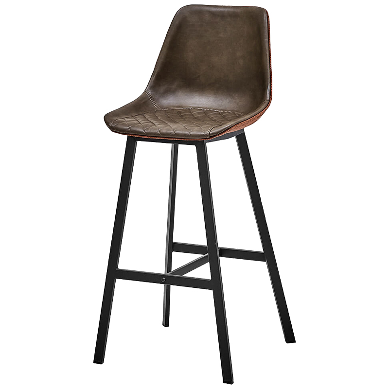 Барный стул Frangan Stool Черный Коричневый Терракотовый Барный стул Frangan Stool Черный Коричневый Терракотовый в Костроме | Loft Concept