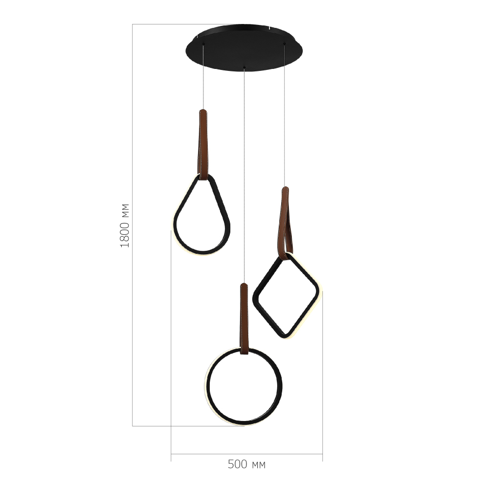 Подвесной светильник с геометрическими источниками света Geometric Architecture of Light в Костроме