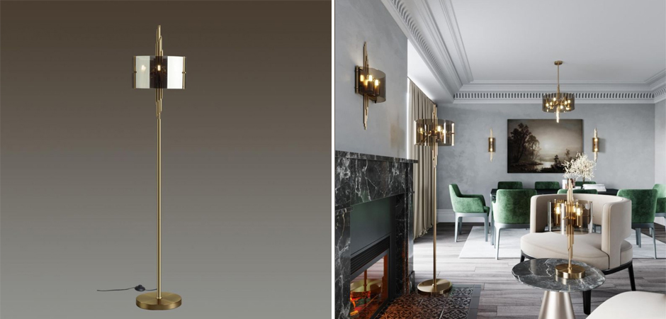 Торшер Pan Flute Grey Торшер Pan Flute Grey - Loft-Concept в Костроме