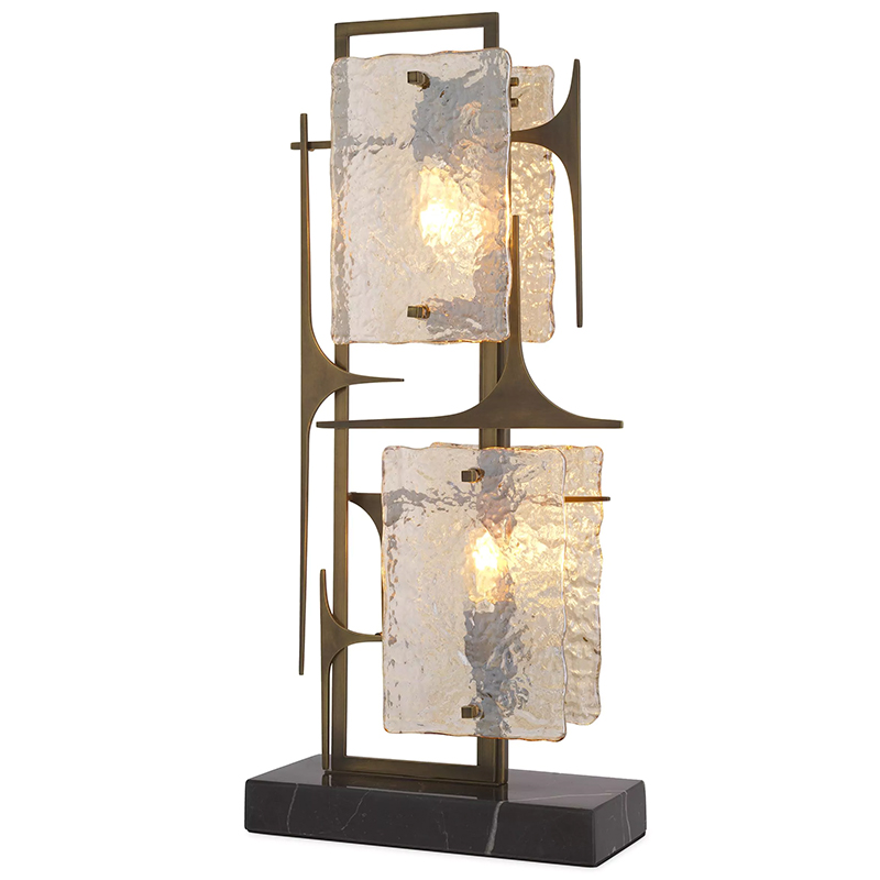 Настольная лампа Eichholtz Table lamp Zeno Латунь Прозрачное Стекло Настольная лампа Eichholtz Table lamp Zeno Латунь Прозрачное Стекло в Костроме | Loft Concept