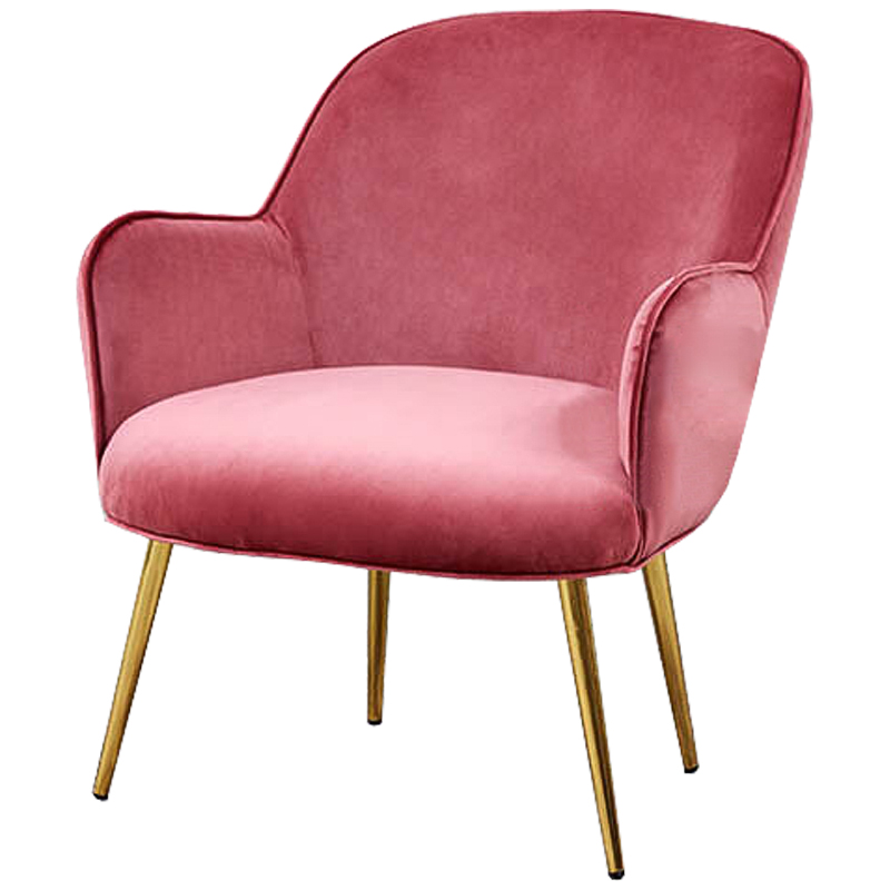 Кресло Waldeck Chair Pink Розовый (Rose) Глянцевое золото Кресло Waldeck Chair Pink Розовый (Rose) Глянцевое золото в Костроме | Loft Concept