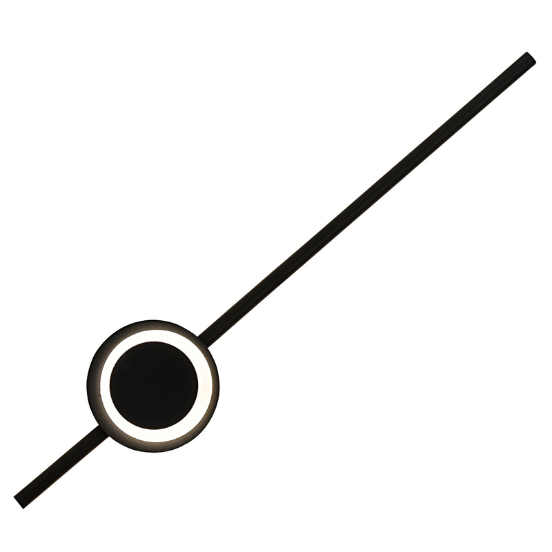 Бра черного цвета Clockhand 62 см Черный Белый Бра черного цвета Clockhand 62 см Черный Белый в Костроме | Loft Concept