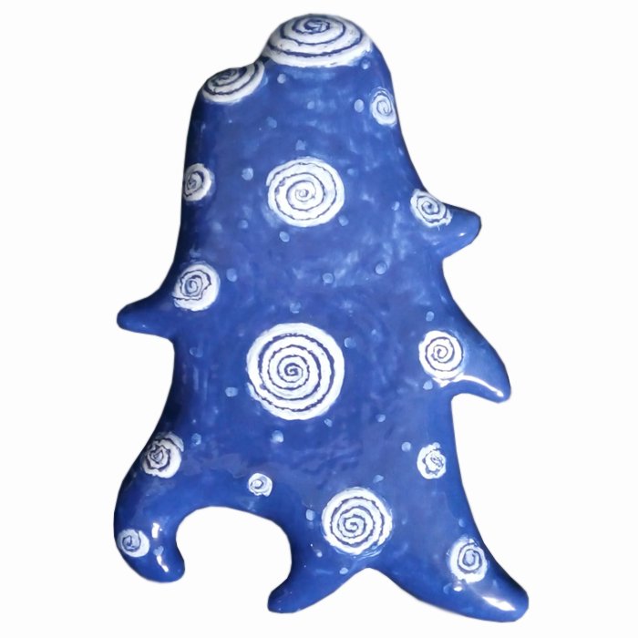 Настенный декор Andrew Wood ceramics Ticky Dicky Белый Синий Настенный декор Andrew Wood ceramics Ticky Dicky Белый Синий в Костроме | Loft Concept