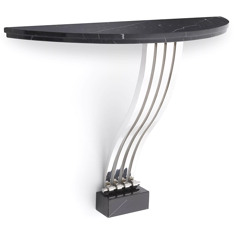 Консоль Eichholtz Console Table Renaissance Черный Мрамор Nero Хром Консоль Eichholtz Console Table Renaissance Черный Мрамор Nero Хром в Костроме | Loft Concept