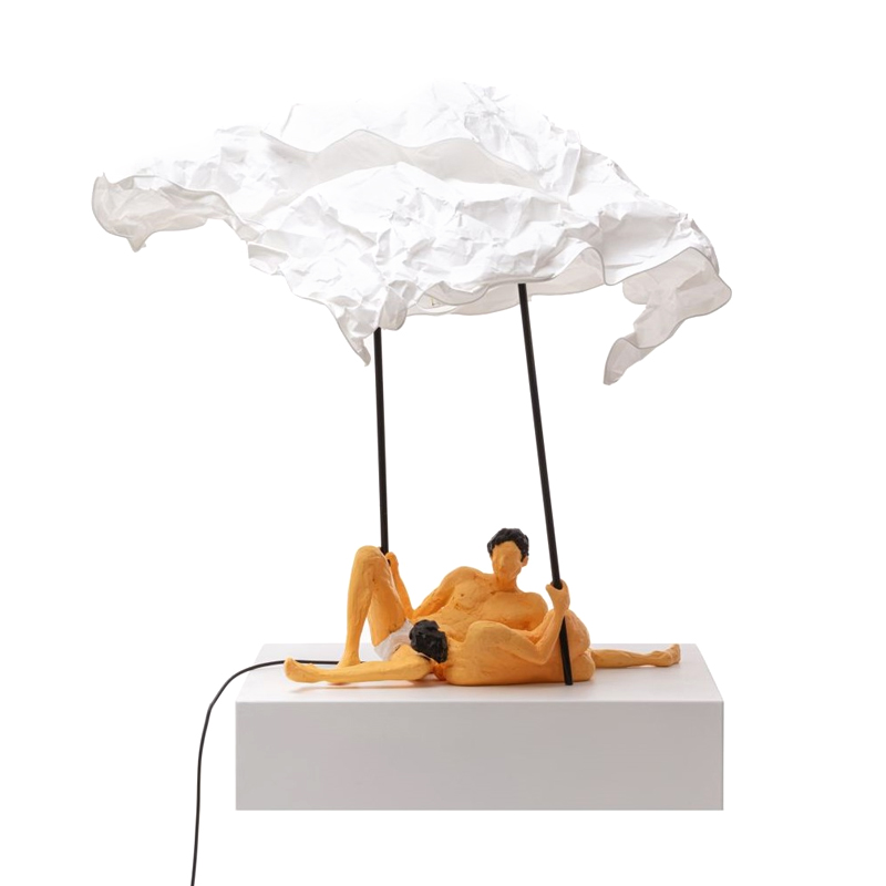 Настольная лампа Seletti Lea & Toni Желтый Белый Настольная лампа Seletti Lea & Toni Желтый Белый в Костроме | Loft Concept