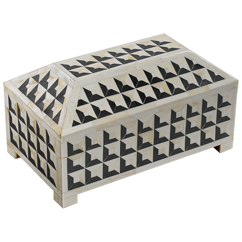 Шкатулка Casket Bone Inlay Черно-белый Шкатулка Casket Bone Inlay Черно-белый в Костроме | Loft Concept