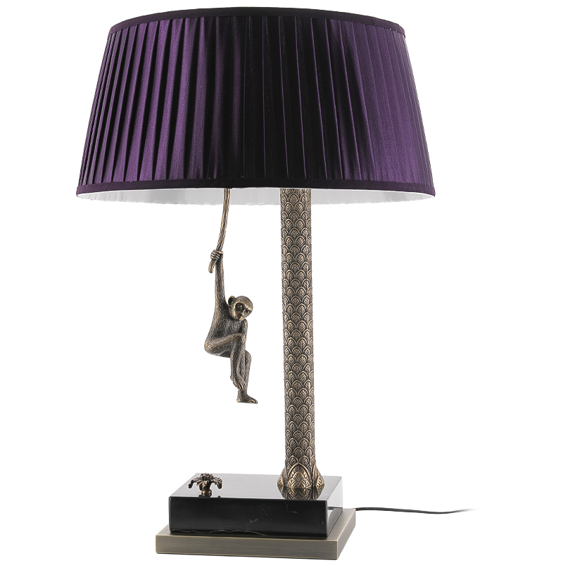 Настольная лампа Джунгли Table Lamp Jungle Purple Латунь Античная полированная Черный Мрамор Nero Пурпурно-фиолетовый Настольная лампа Джунгли Table Lamp Jungle Purple Латунь Античная полированная Черный Мрамор Nero Пурпурно-фиолетовый в Костроме | Loft Concept