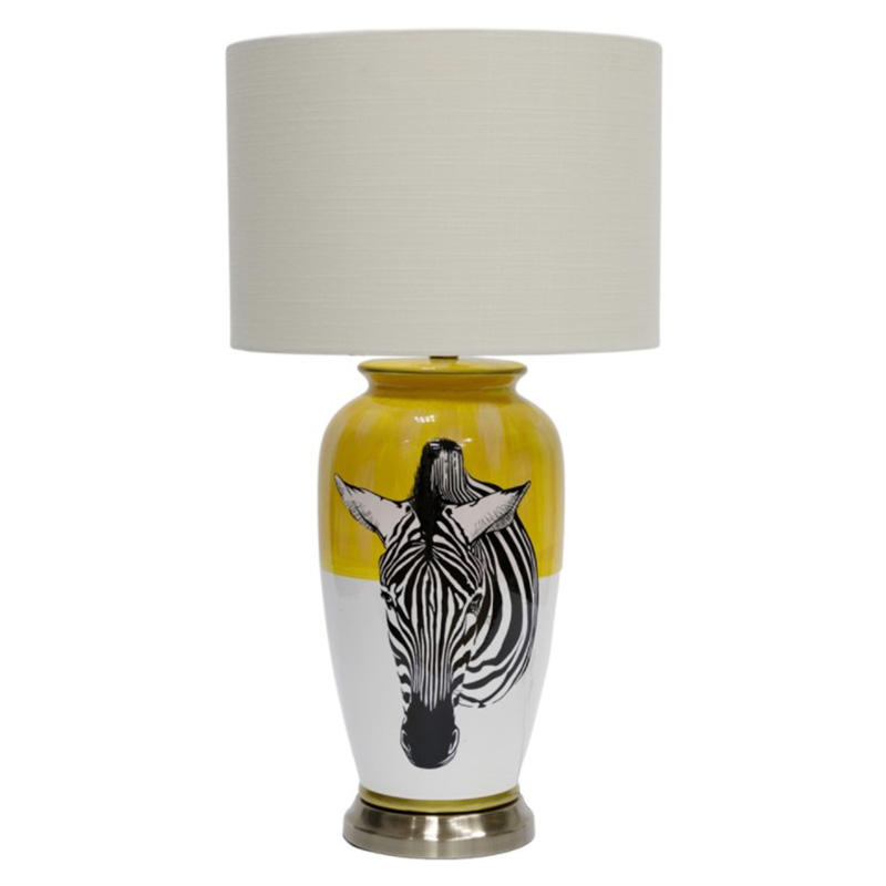 Настольная лампа Zebra head Table lamp Белый Желтый Черный Настольная лампа Zebra head Table lamp Белый Желтый Черный в Костроме | Loft Concept