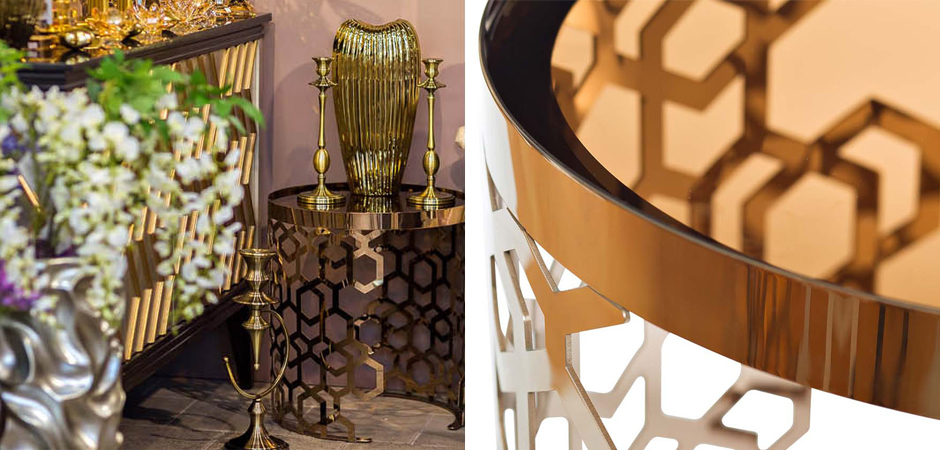 Стол Yen Geometry Table Pink Gold 50 Стол Yen Geometry Table Pink Gold 50 - Loft-Concept в Костроме