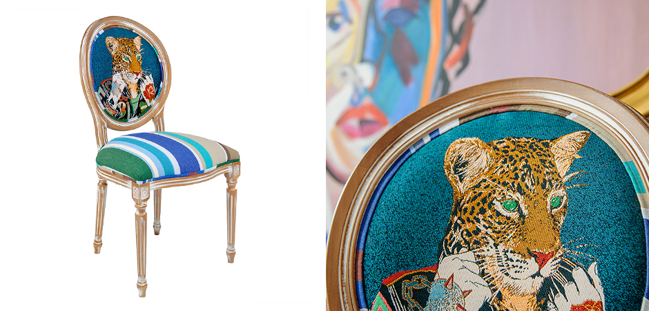 Стул Crazy Leopard Blue Стул Crazy Leopard Blue - Loft-Concept в Костроме