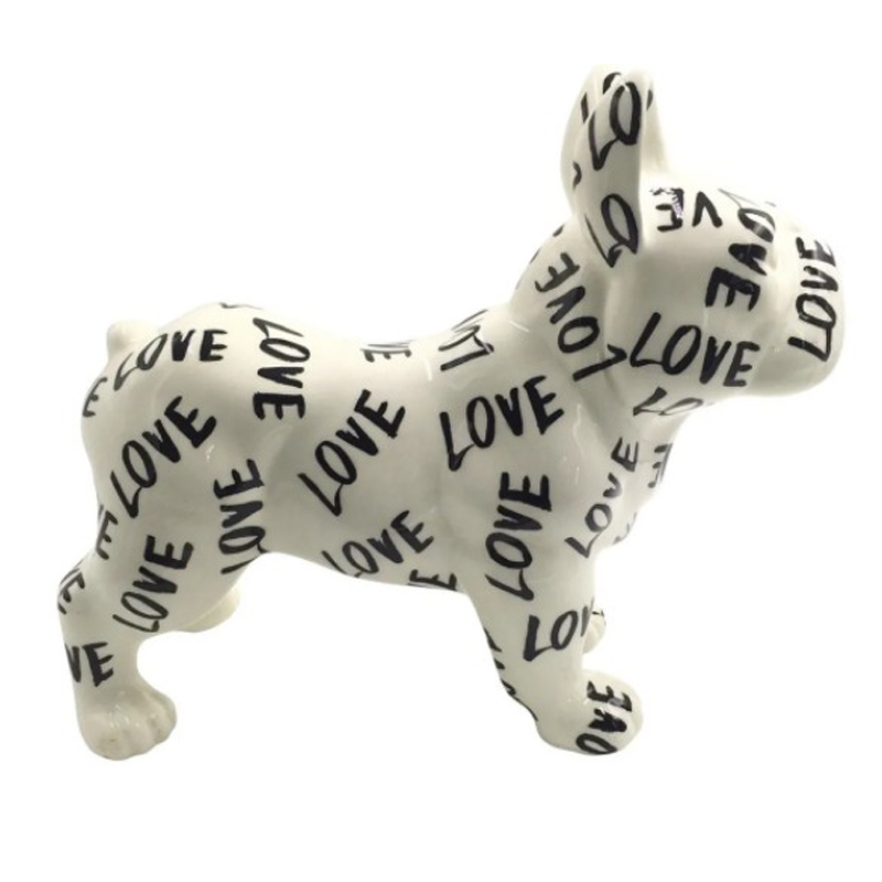 Статуэтка Bulldog Love Белый Черный Статуэтка Bulldog Love Белый Черный в Костроме | Loft Concept