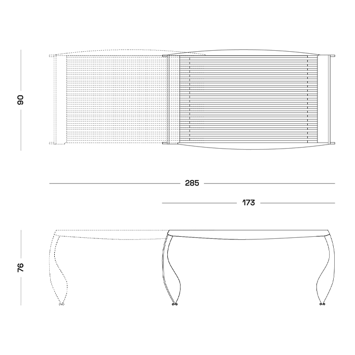 Дизайнерский раздвижной обеденный стол Poltronova Split Dining Table Дизайнерский раздвижной обеденный стол Poltronova Split Dining Table в Костроме
