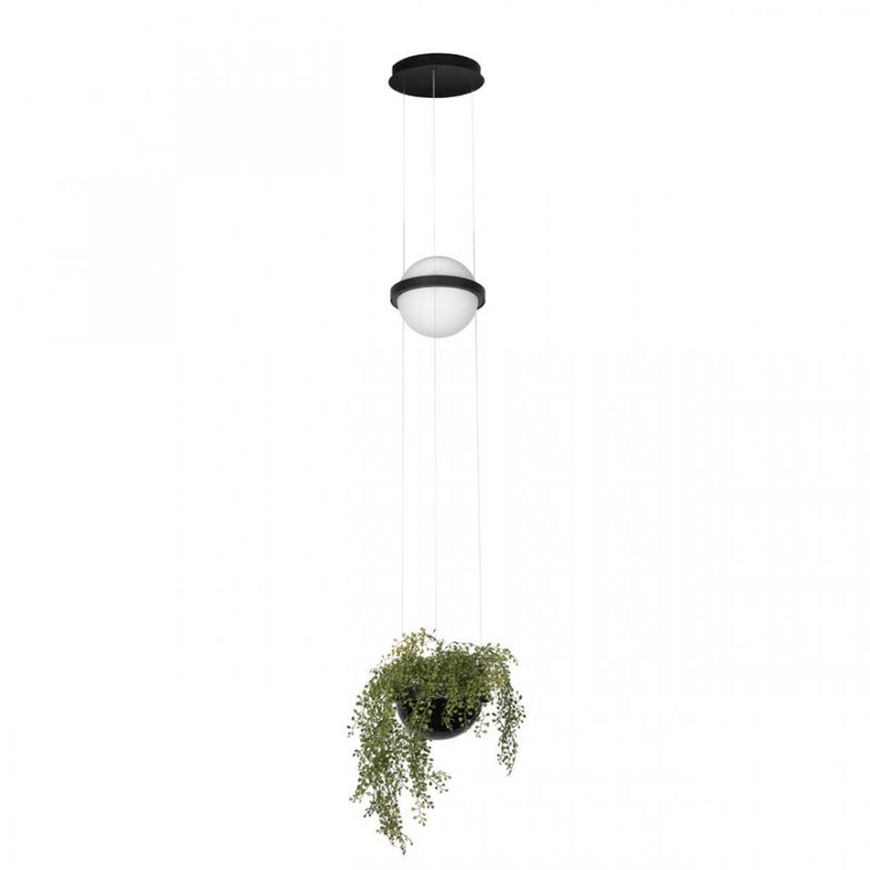 Подвесной светильник c чашей для живых растений Palma by Vibia Черный Белый Подвесной светильник c чашей для живых растений Palma by Vibia Черный Белый в Костроме | Loft Concept