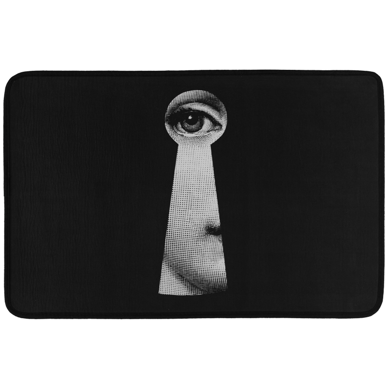 Ковер Keyhole Fornasetti Rug Черно-белый Ковер Keyhole Fornasetti Rug Черно-белый в Костроме | Loft Concept