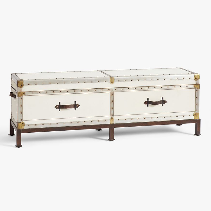 Сундук Vintage Chests Long Белый Коричневый Сундук Vintage Chests Long Белый Коричневый в Костроме | Loft Concept