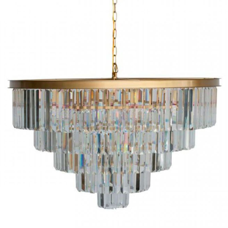 Круглая Люстра RH 1920s Odeon GOLD iron Five Layers Прозрачное Стекло диаметр 80 см Золотой Прозрачное Стекло Круглая Люстра RH 1920s Odeon GOLD iron Five Layers Прозрачное Стекло диаметр 80 см Золотой Прозрачное Стекло в Костроме | Loft Concept