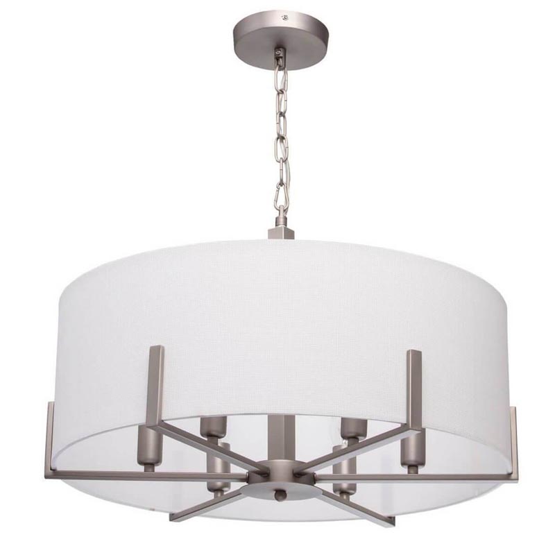 Люстра Loring Chandelier Бежевый Никель Люстра Loring Chandelier Бежевый Никель в Костроме | Loft Concept