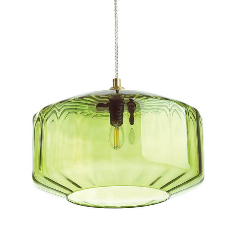 Подвесной светильник Multicolored Glass Green Зеленый Бронза Подвесной светильник Multicolored Glass Green Зеленый Бронза в Костроме | Loft Concept