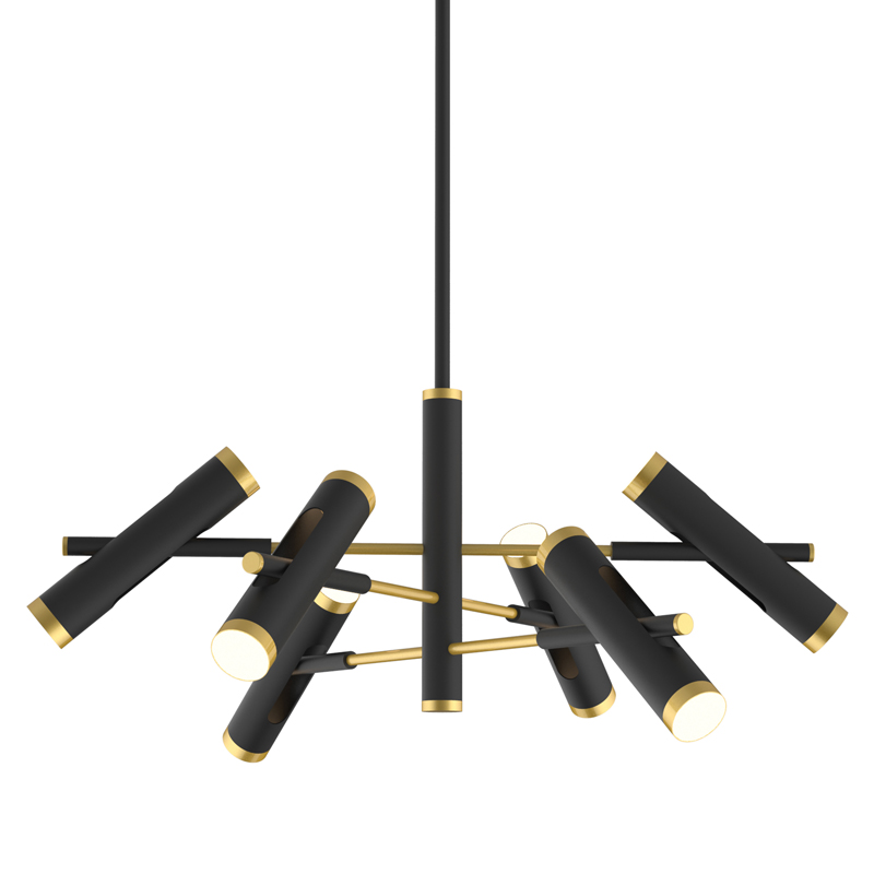 Люстра Rainer Chandelier black Черный Золотой Люстра Rainer Chandelier black Черный Золотой в Костроме | Loft Concept