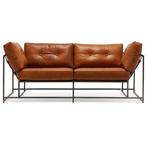 Двухместный диван Two Seat Encounter Leather Sofa Коричневый винтаж Двухместный диван Two Seat Encounter Leather Sofa Коричневый винтаж в Костроме | Loft Concept