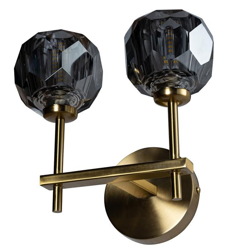 Бра RH Boule de Cristal Double Sconce smoky Латунь Дымчатый (Smoke) Бра RH Boule de Cristal Double Sconce smoky Латунь Дымчатый (Smoke) в Костроме | Loft Concept