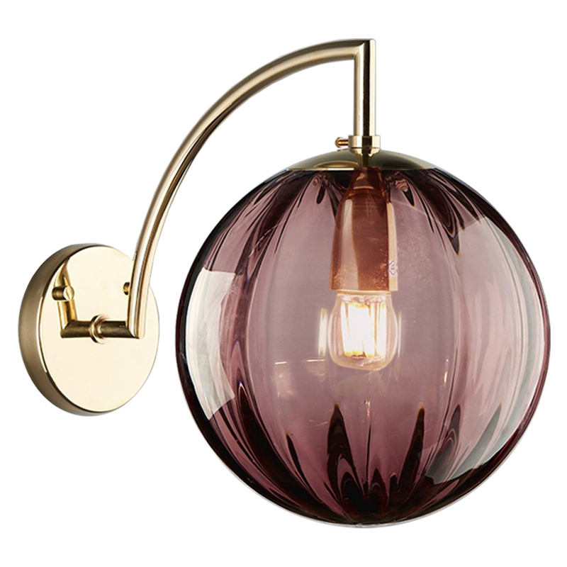 Бра Hector Sconce burgundy Глянцевое золото Бургундский красный Бра Hector Sconce burgundy Глянцевое золото Бургундский красный в Костроме | Loft Concept