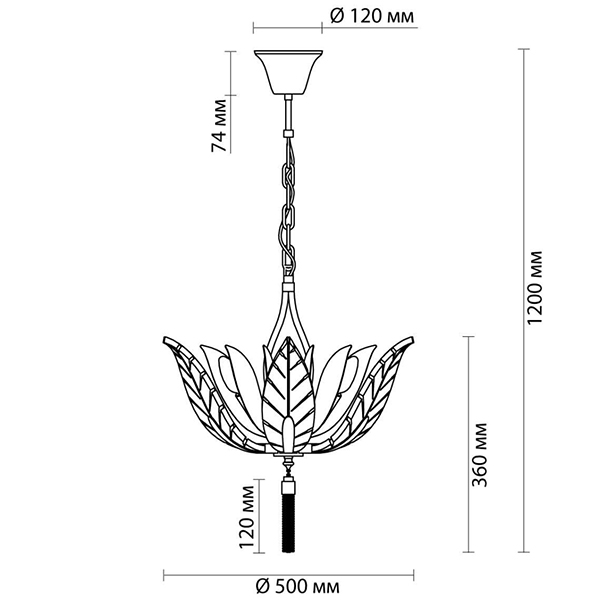 Люстра Glass Petals Chandelier 50 Люстра Glass Petals Chandelier 50 в Костроме