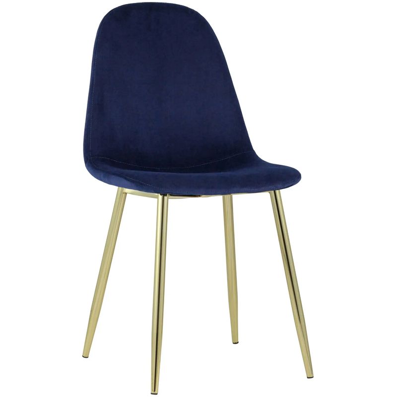 Стул Archie Chair Темно-Синий Велюр Золотые ножки Темно-синий Золотой в Костроме | Loft Concept 