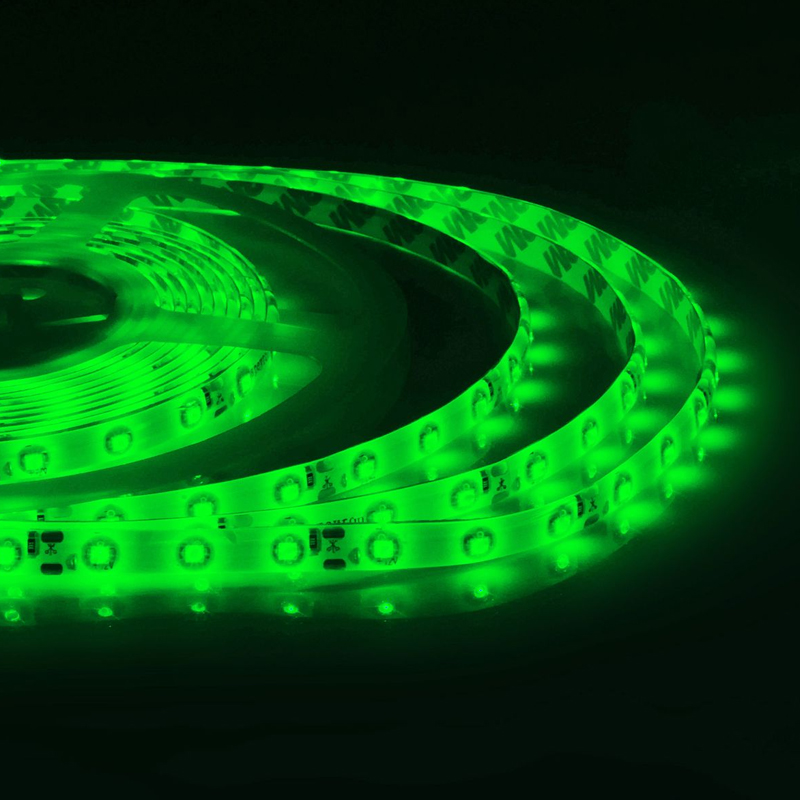 Светодиодная влагозащищенная лента 4,8W/m 60LED/m 3528SMD зеленый Белый Светодиодная влагозащищенная лента 4,8W/m 60LED/m 3528SMD зеленый Белый в Костроме | Loft Concept