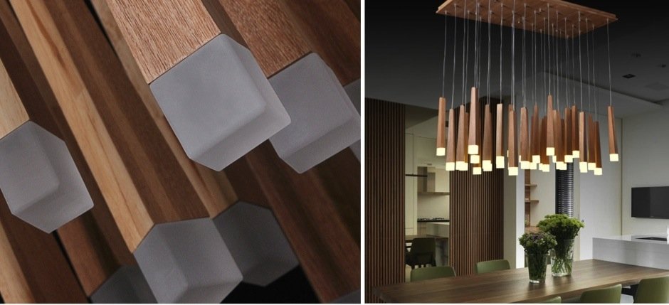 Люстра Wooden Glowworm Square Люстра Wooden Glowworm Square - Loft-Concept в Костроме